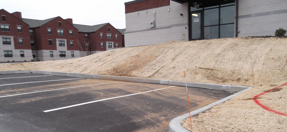 erosion control utility installation at apartment complex in middletown pa