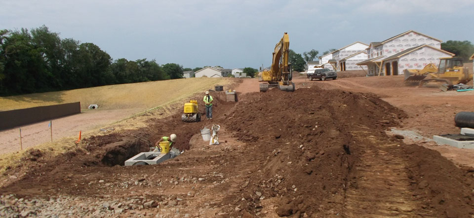 utility installation at residential community