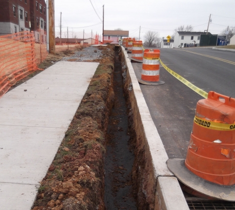 utility installation at apartment complex in middletown pa