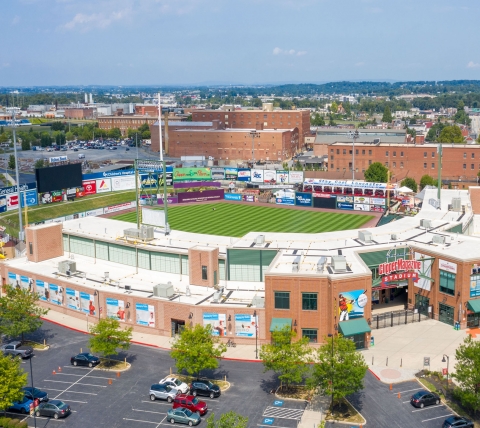 aerial of clipper magazine stadium