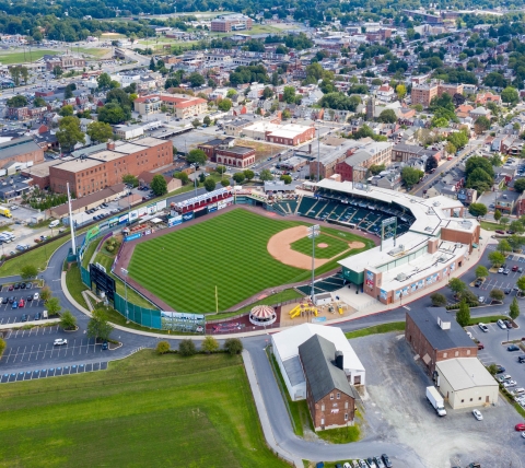 aerial of clipper magazine stadium