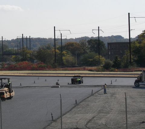 paving at middletown roadway project