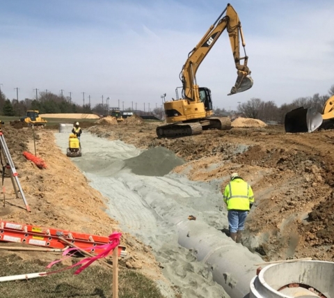 utility installation at school in marylanda