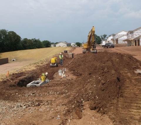 utility installation at residential community