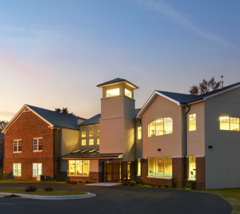 completed church exterior and infrastructure