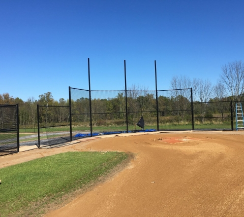 in progress ball field construction