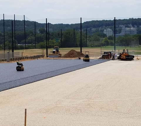 construction of field hockey turf field