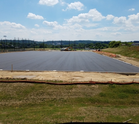 construction of field hockey turf field