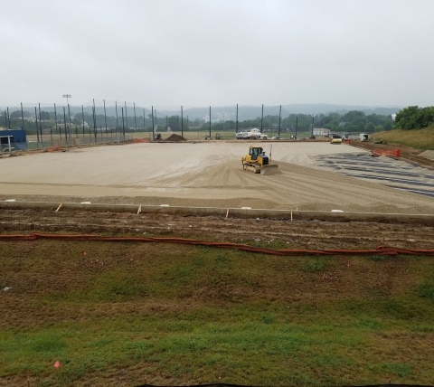 construction of field hockey turf field
