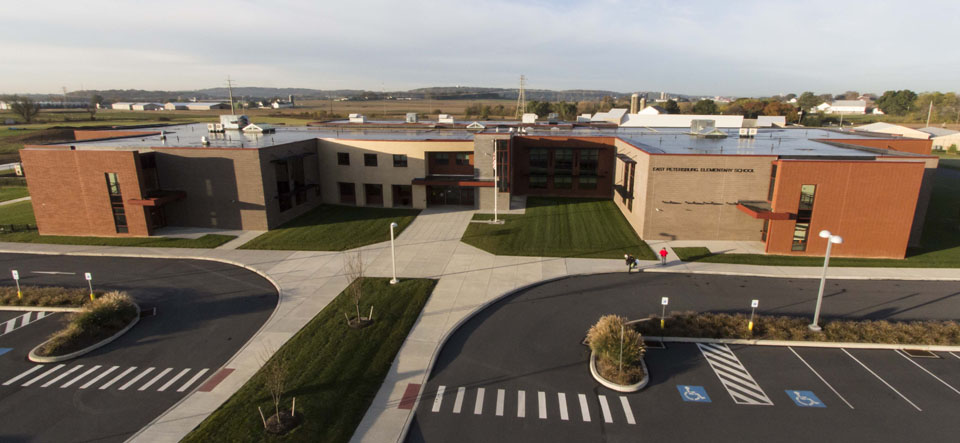 entrance and infrastructure at new school in lancaster county pa