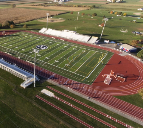 high school stadium and track