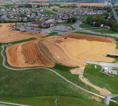 large site preparation for church construction in lancaster county pa