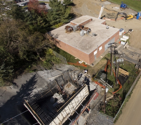 excavating work at lancaster north pump station