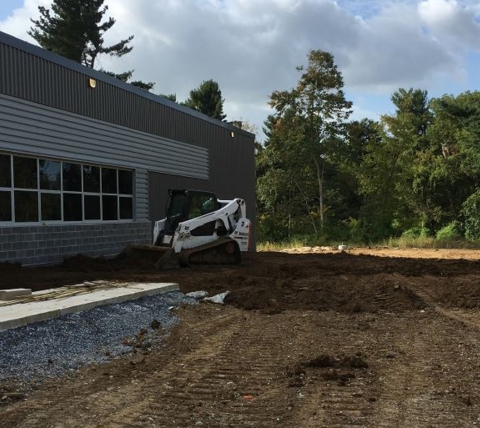 excavating equipment doing site work at lancaster water bureau