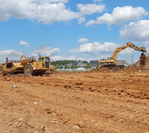 excavating equipment at listrak site in lancaster county pa