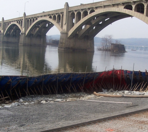 construction site on susquehanna river