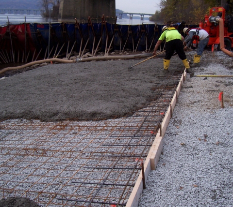 construction site on susquehanna river