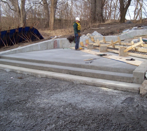 construction site on susquehanna river