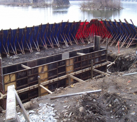 construction site on susquehanna river