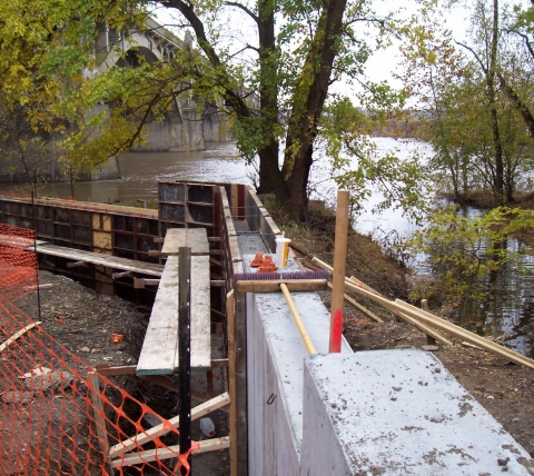 construction at columbia river park