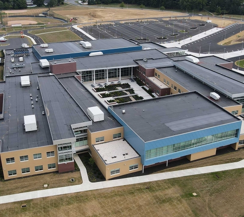 middle school with courtyard