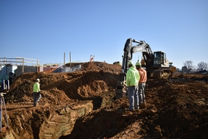 digging sewer line