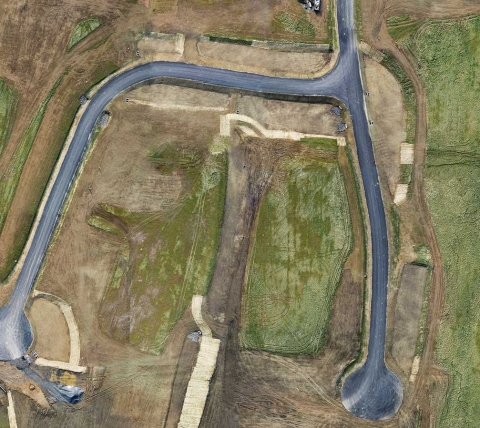 aerial image of industrial park site