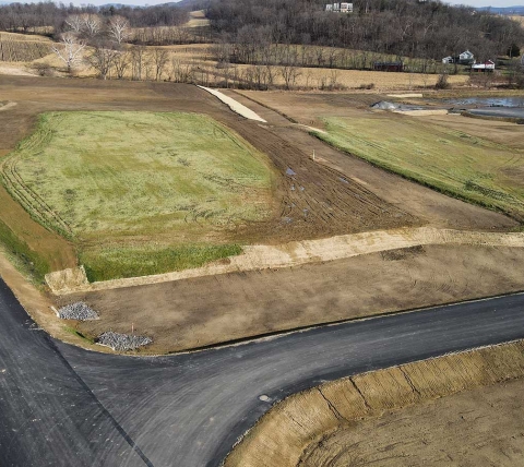 aerial image of industrial park site
