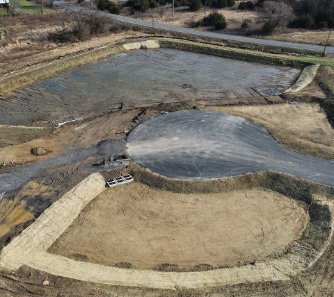 aerial image of industrial park site