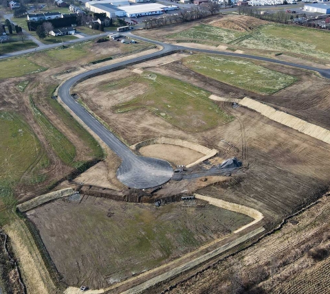 aerial image of industrial park site