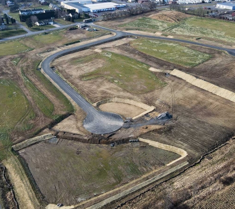 aerial image of industrial park site