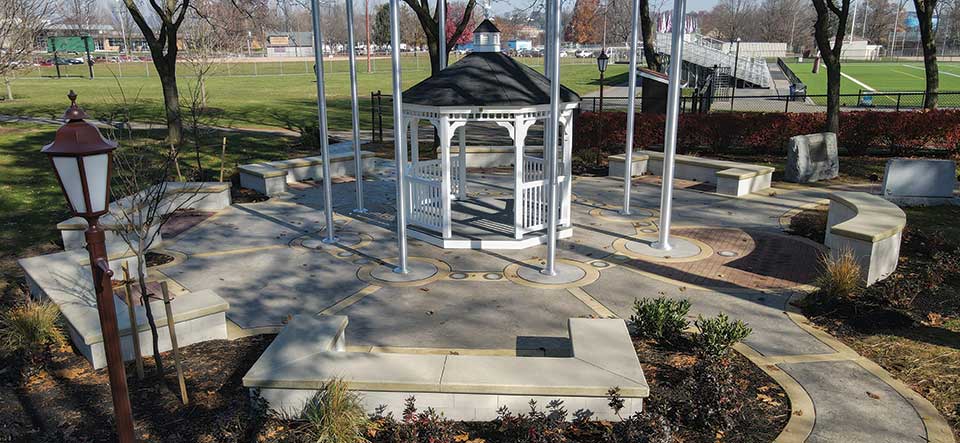 manheim veterans memorial plaza aerial image