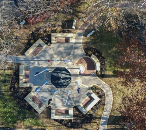 bird's-eye-view of manheim veterans memorial